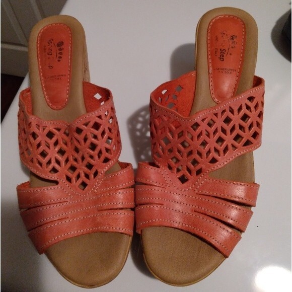 Spring Step wedges peach sandals size 41 - Picture 1 of 6